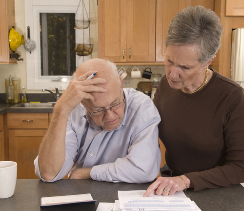 Senior couple concerned about paying bills