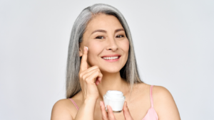 senior older skincare routine moisturizer